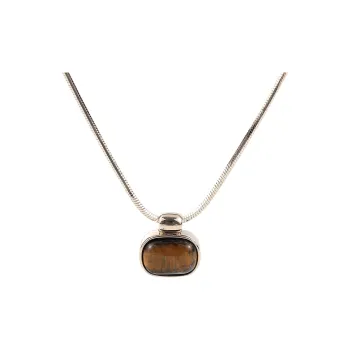 Vegetarian Tiger's Eye Stone Necklaces Unisex