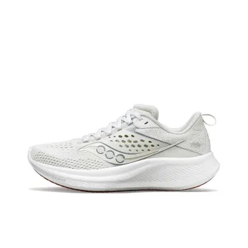 Saucony Anti Slip Wear Resistant Low Top Running Shoes Women's White Gray