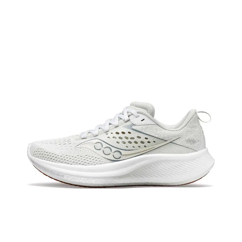 Saucony Anti Slip Wear Resistant Low Top Running Shoes Women's White Gray-0