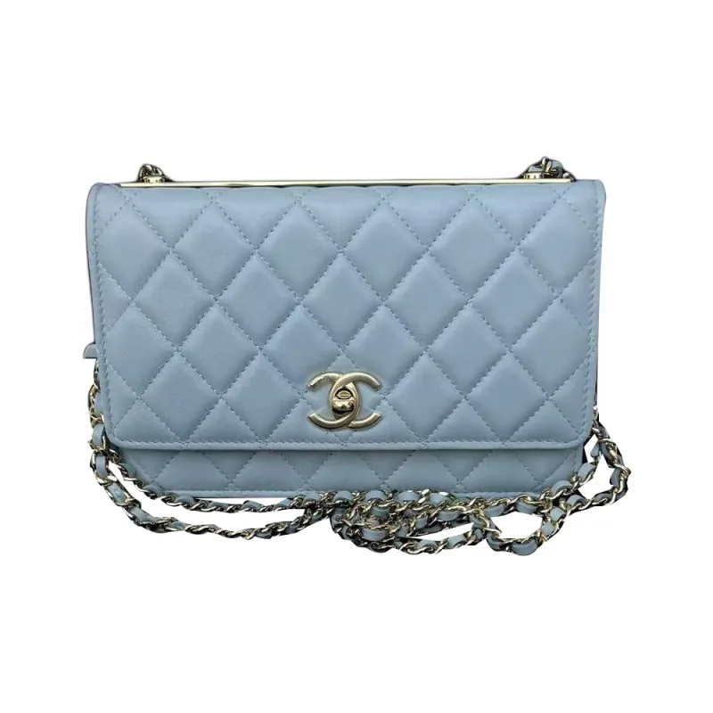 CHANEL Trendy CcWOC Lambskin Bag, Shoulder Bag, Crossbody Bag Women's Blue-0