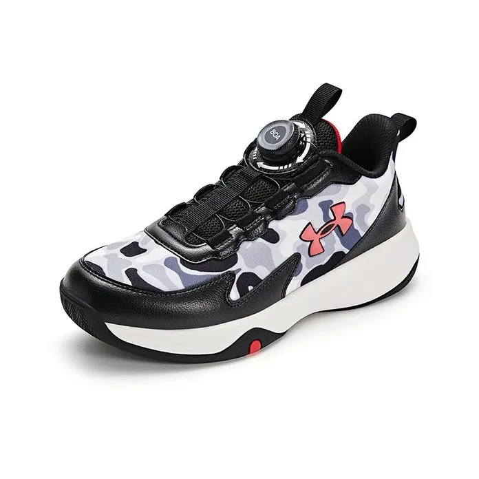 Under Armour Slip Resistant, Abrasion Resistant, Breathable Low Top Children's Basketball Shoes Unisex-1