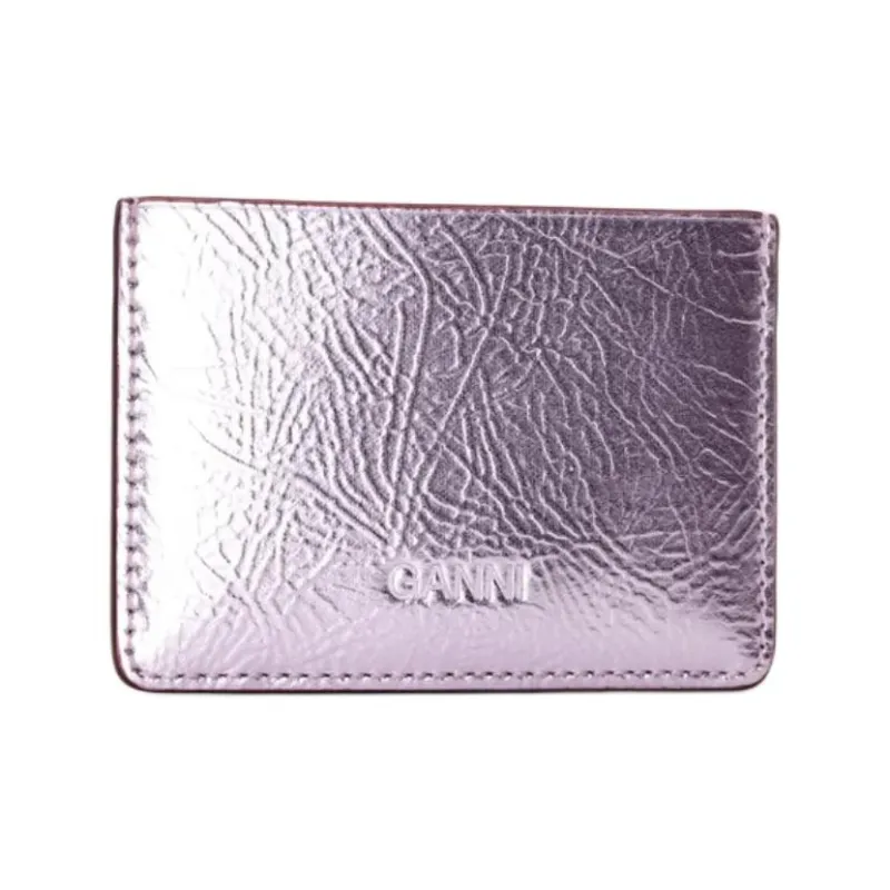 GANNI Bou Metallic Card Holder-1