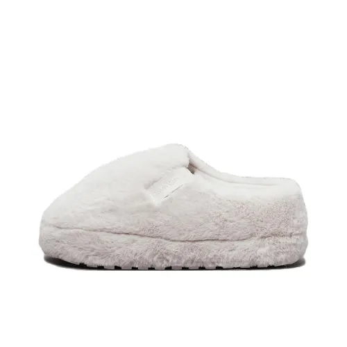 CALVIN KLEIN Closed Toe Slippers Women's Gray White