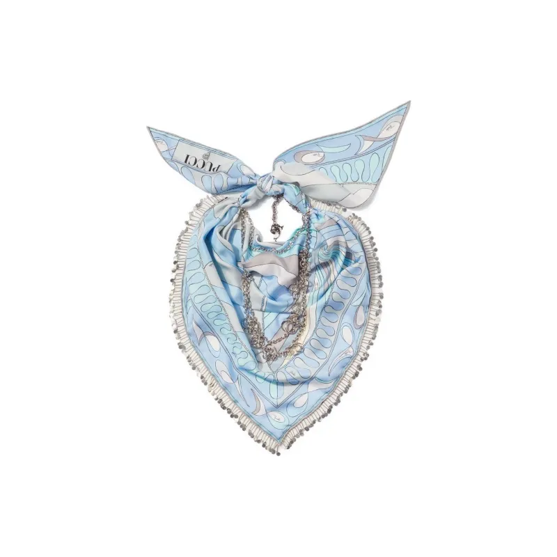 EMILIO PUCCI Leocorno And Pesci print Scarf-0