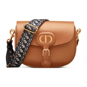 DIOR Bobby Cow Leather Shoulder Bag Crossbody Bag Women's Dark Brown
