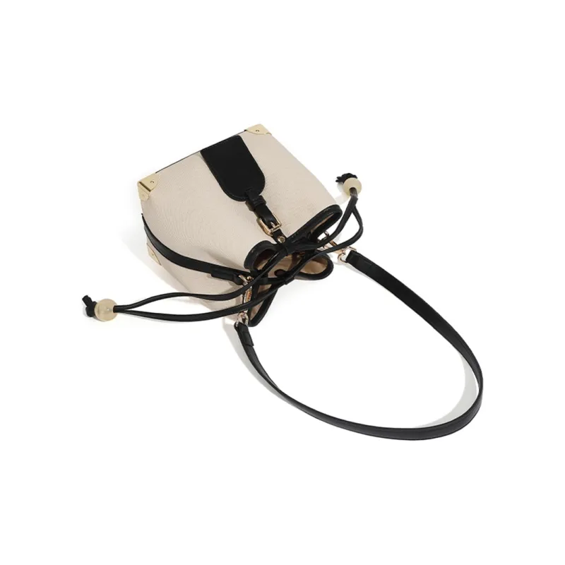 Pivsnu Canvas Canvas Bag Shoulder Bags Women's Brown/Black-6