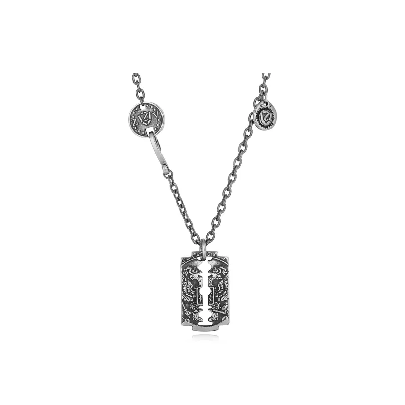 V.WI Titanium Steel Necklaces Men's-0