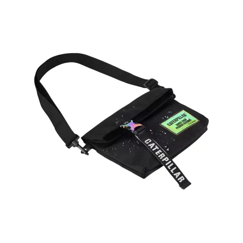 CAT Polyester Shoulder Bag Crossbody Bag Small Size Unisex Black-5