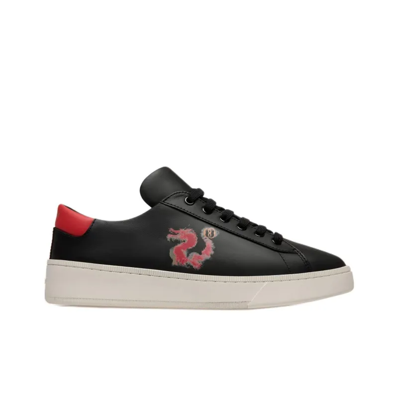 BALLY Year Of The Dragon Limited Edition Low Top Skateboard Shoes Men's Black-1