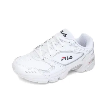 FILA Memory Decimus Anti Slip Wear Resistant Low Top Casual Shoes Unisex White