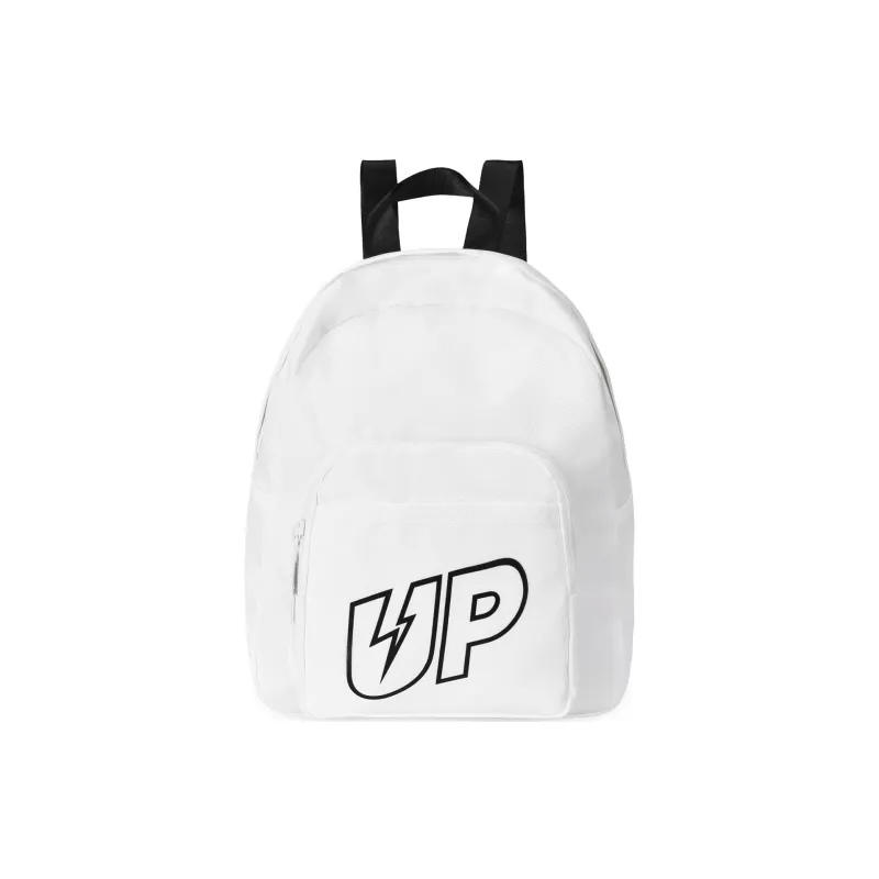 TURN UP Polyester Backpack Small Size Unisex White-0