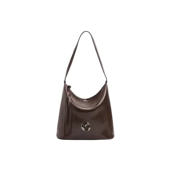 JACD PU Shoulder Bag Women's Chocolate Brown/Shell Brown