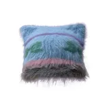 Jacquard Cat Ear Hat-Blue with Purple Stripes