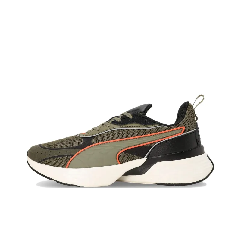 PUMA Softride Sway Slip-Resistant Breathable Low-Top Running Shoes Unisex Green-0