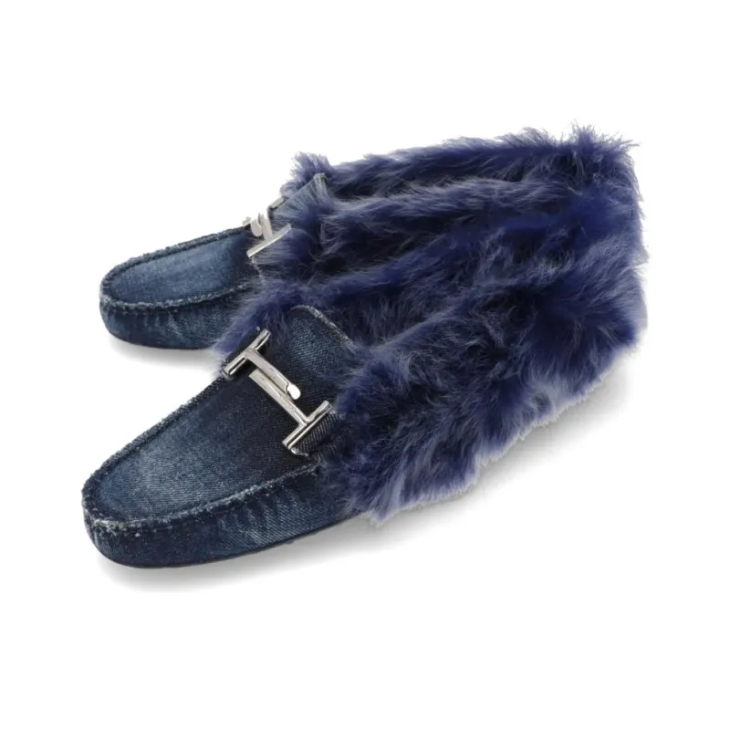 TOD'S Beanie Shoes Women's Blue-1