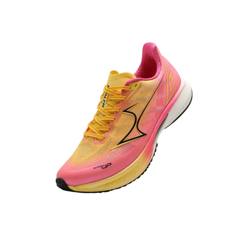 HEALTH Anti Slip Wear Resistant Low Top Carbon Plate Training Running Shoes Unisex Yellow Pink-2