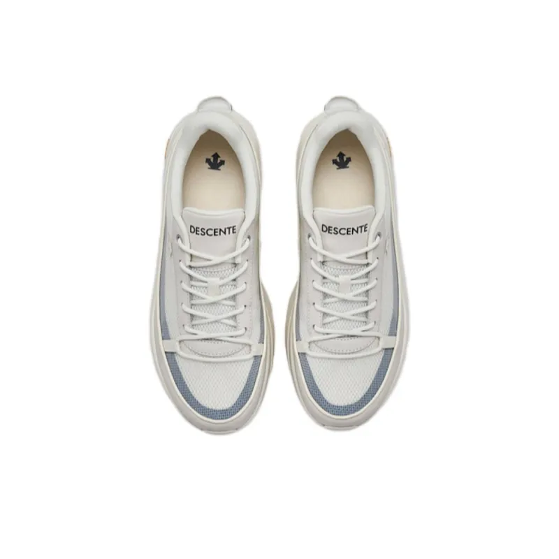 DESCENTE Dualis Anti Slip Wear Resistant Low Top Casual Shoes Unisex White-4