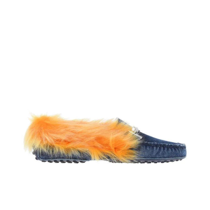 TOD'S Beanie Shoes Women's Blue Yellow-1