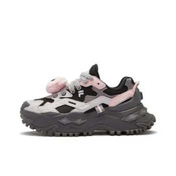 FILA FUSION BIANCO Hard Candy Slip Resistant Height Increasing Low Top Casual Shoes Women's Black Pink Purple