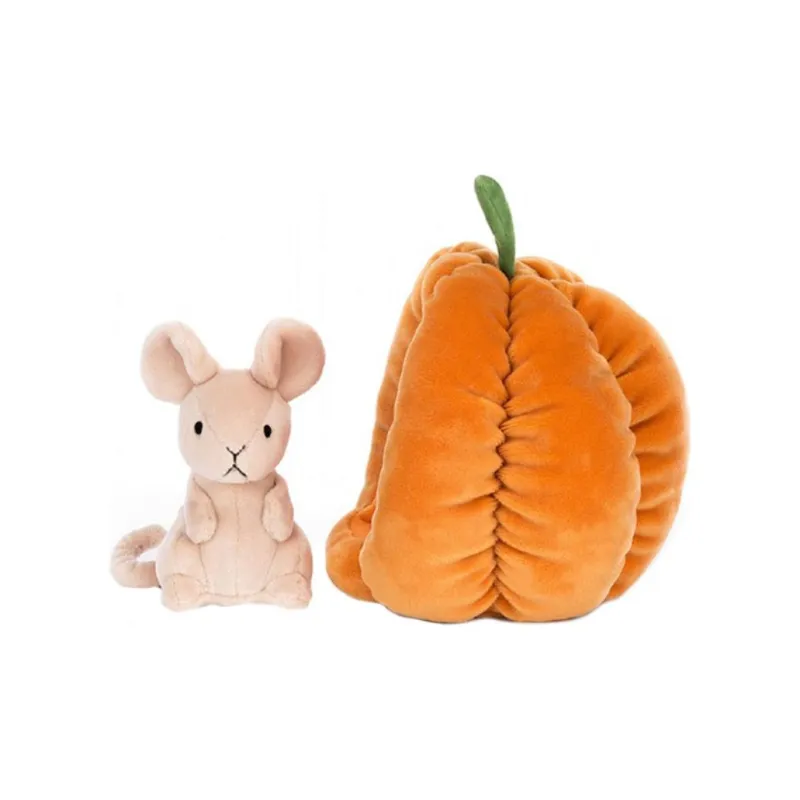 JELLYCAT Forest Animal Collection Pumpkin Mouse Dolls Plush Doll 18CM High-1