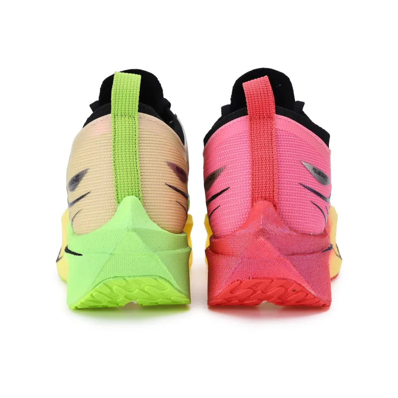 VR100 Slip Resistant, Abrasion Resistant, Breathable Low Top Running Shoes Unisex Mismatched Color Red & Green-3