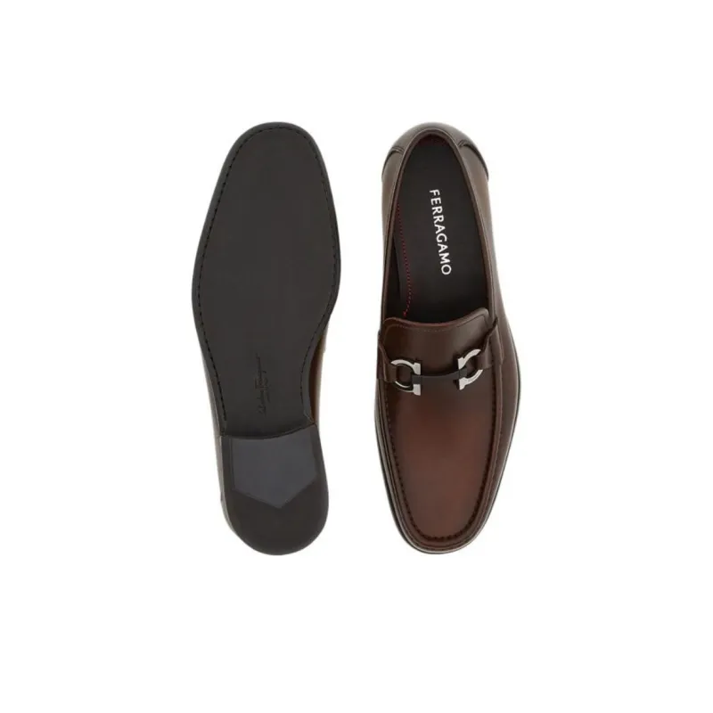 FERRAGAMO GANCINI Loafers Men's Brown-4