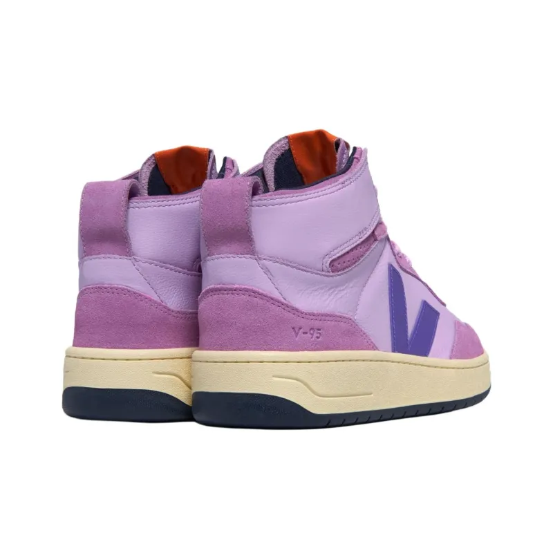 VEJA V-95 High-Top Skateboard Shoes Unisex Purple-4