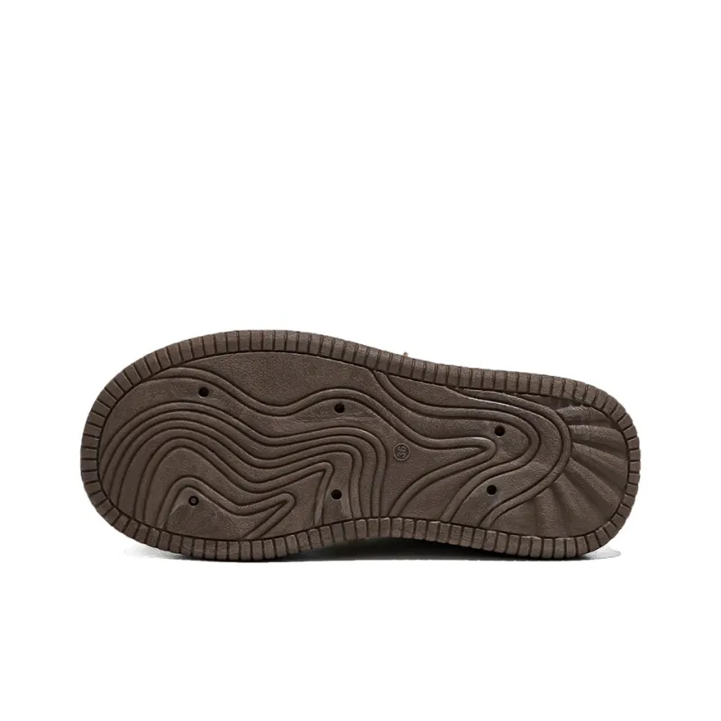 HUANQIU Non slip Breathable And Wear resistant Low Top Skateboard Shoes Women's Beige Brown-4