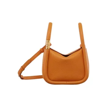 BOYY Calfskin Portable Crossbody Bag, Shoulder Bag Mini Women's Orange