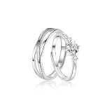 Intertwined Affectionate Couple Rings-Couple's