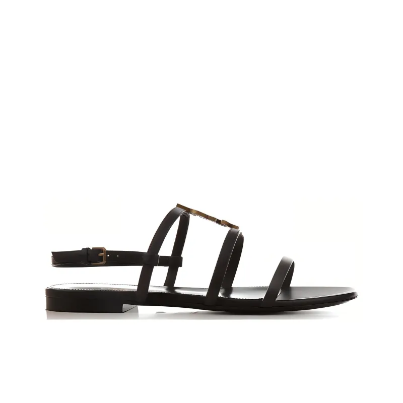 SAINT LAURENT One Strap Sandals Women's Black-1