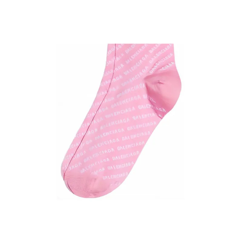 Balenciaga Crew Socks Regular Fit Women's 1 Pack Pink-2