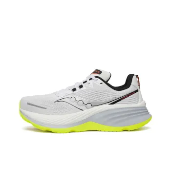 Saucony Hurricane 24 Anti Slip Wear Resistant Low Top Running Shoes Men's White Gray