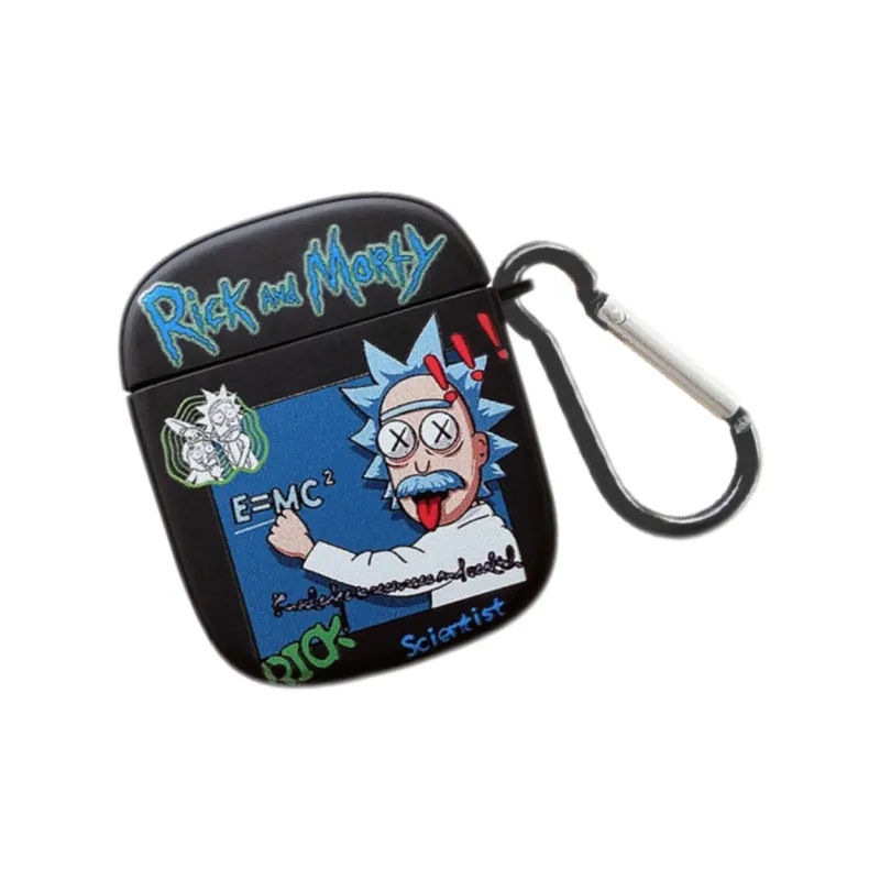 Koman Apple Compatible With AirPods 1/2/3/Pro 1/2 Generations TPU Rick And Morty Headphone Cases-4