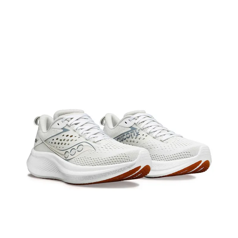 Saucony Anti Slip Wear Resistant Low Top Running Shoes Women's White Gray-2