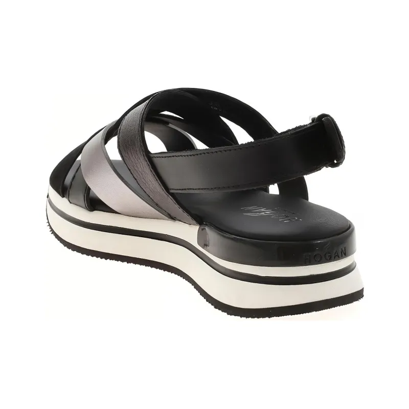 HOGAN H222 Strap Sandals Women's Black-3