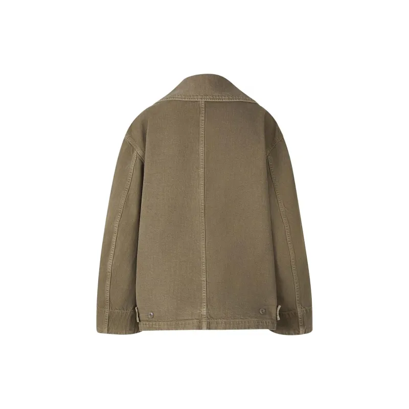 Lemaire Dispatch Jacket 'Denim Snow Olive'-1