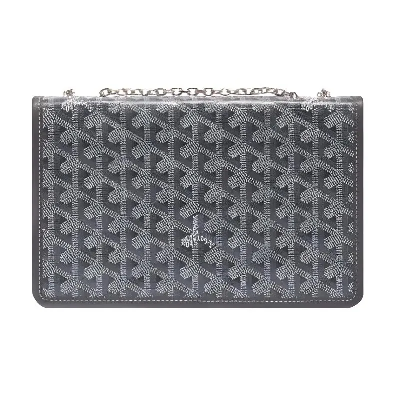GOYARD Alexandre III Canvas With Leather Shoulder Bag Crossbody Bag Women's Gray-1