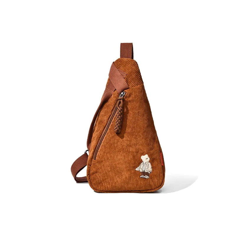 Ceion Keust Corduroy Sling Bag Unisex Multicolor-8