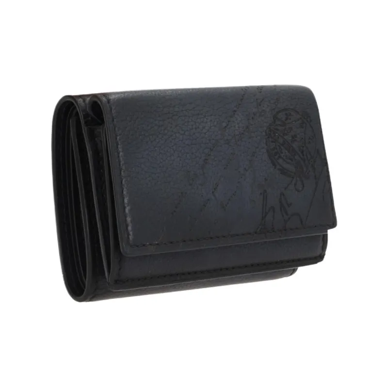 BERLUTI Scritto Leather Wallet Regular Men's Black-1