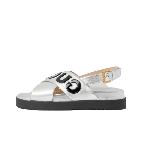 GUCCI One Strap Sandals Women's Silver