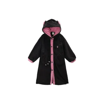 YSO x KUMAOXILIE Pajama Robe Women's Black