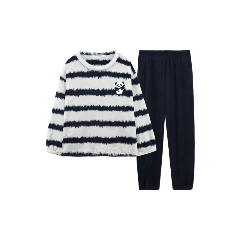 MADALLO Pajama Set Unisex Navy Blue-0