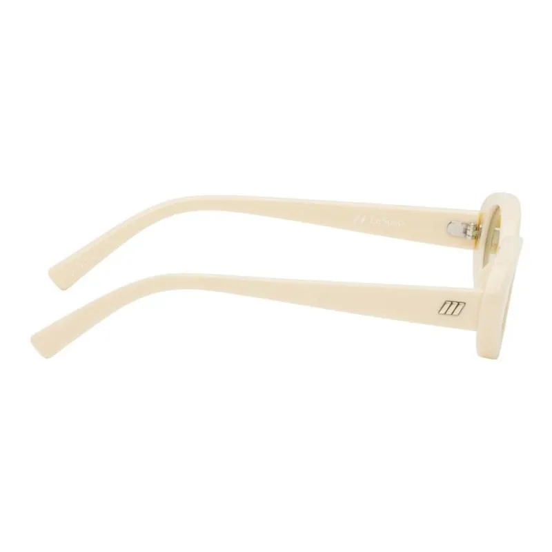 Le Specs Polymer Oval Sunglasses Unisex Beige-2