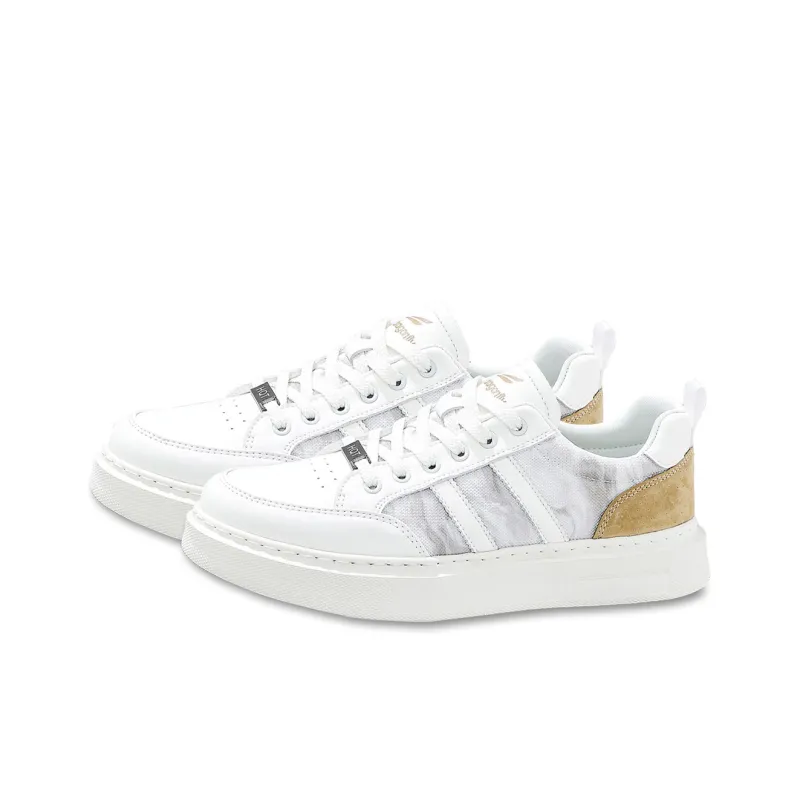 RED DRAGONFLY Skateboard Shoes Lightweight And Breathable Low Top Casual Shoes Men's White Blue Beige Yellow-10