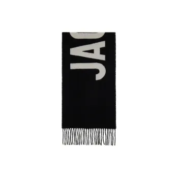 Jacquemus Virgin Wool Knit Scarves Unisex Black