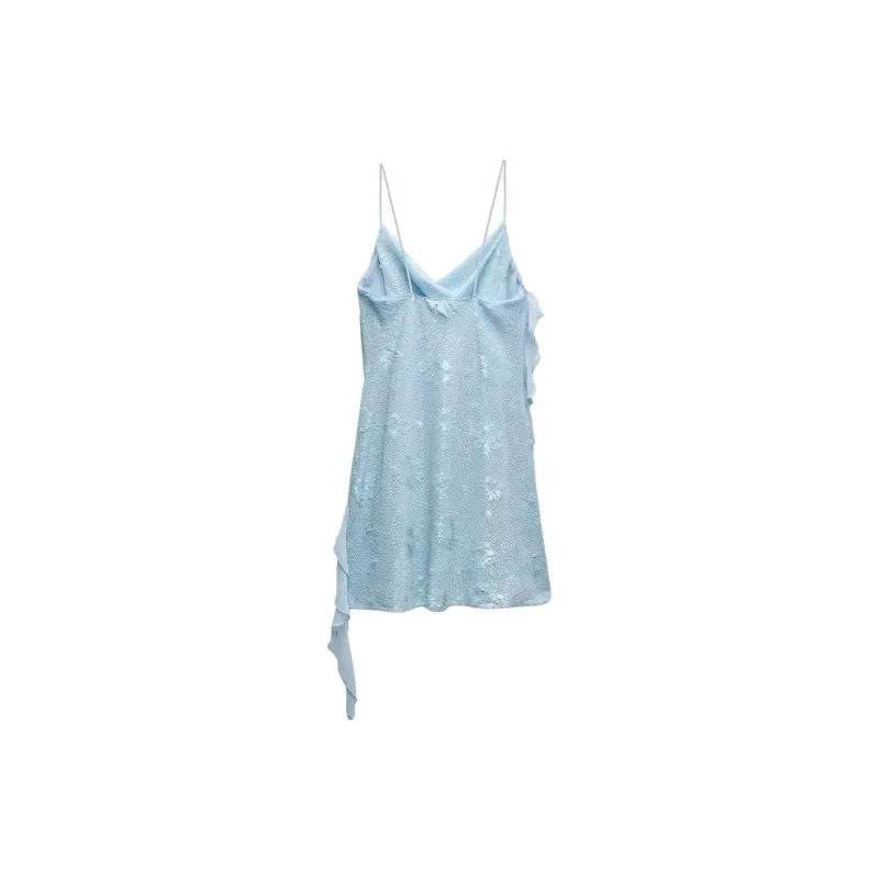 ZARA Slip Dresses Women's Bright Blue-1