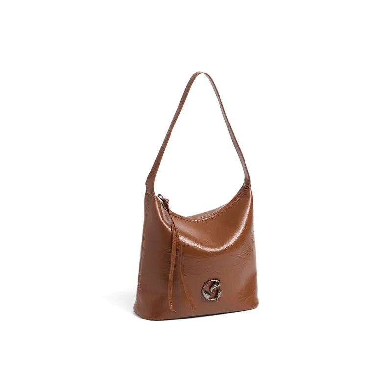 JACD PU Shoulder Bag Women's Chocolate Brown/Shell Brown-6
