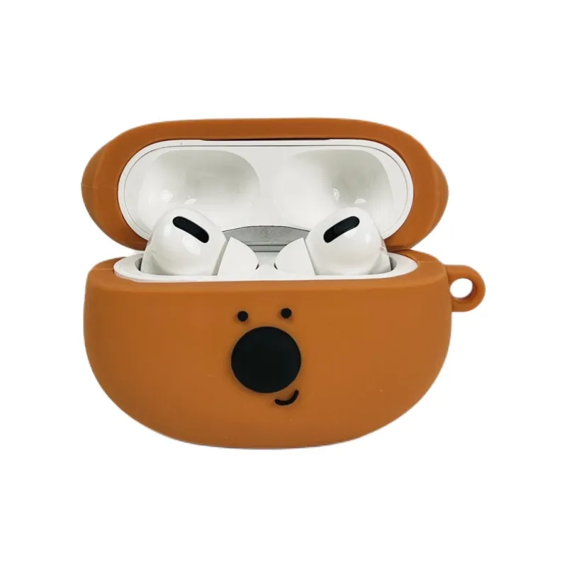 Sopi Compatibility With Apple AirPods 4 Silicone Bell Pepper Bear Headphone Cases-3