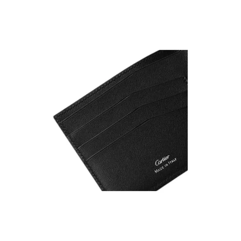 CARTIER Calfskin Wallet Unisex Black-5